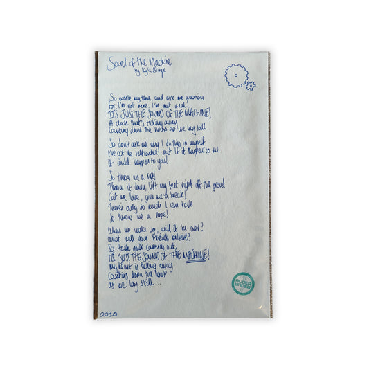 Sound Of The Machine (Handwritten Lyrics) 0010