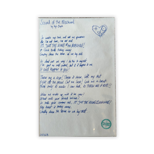 Sound Of The Machine (Handwritten Lyrics) 0013