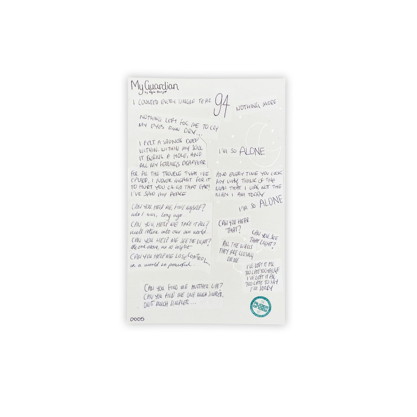 My Guardian (Handwritten Lyrics)